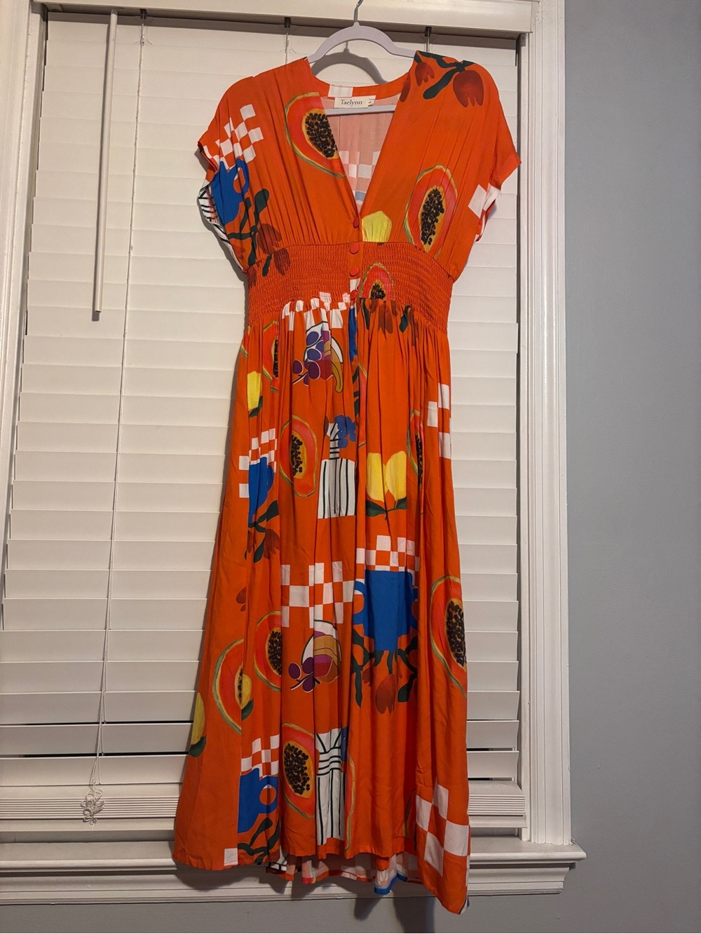 Taelynn Orange Fruit Dress